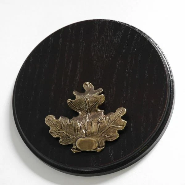 Placa de Jabalí Tablero Keiler Gewaffbrett Oscuro AF17cm Con Hoja Roble Grande 2