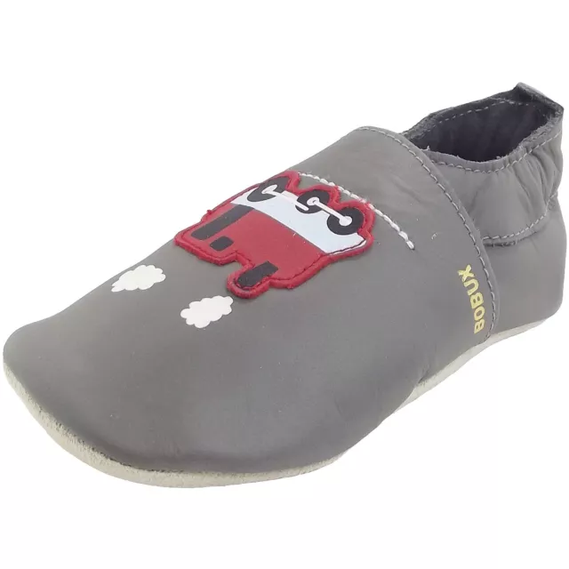 Bobux Train & Carriage Baby Krabbelschuhe grau (grey)