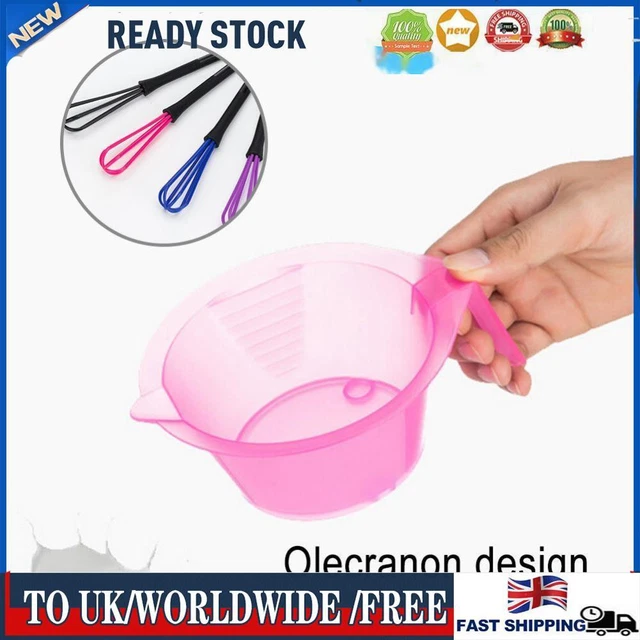 Hair Dyeing Bowl Whisk Dye Cream Dyestuff Whisk Hairdressing Styling Tool