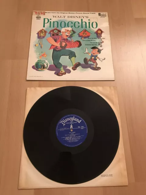 Walt Disney, Sophie Desmarets - Pinocchio (LP, Album, RE)