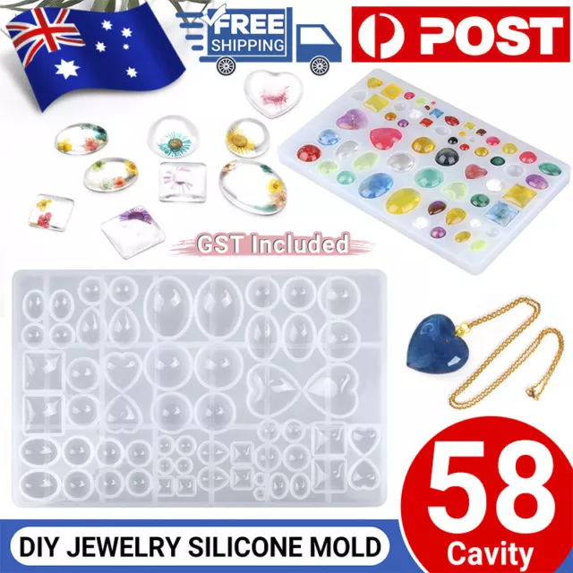 Silicone Earring Pendant Mold Necklace Ring Jewelry Resin Mould Casting Craft