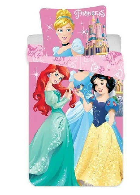 DISNEY PRINCESS TODDLER Bedding 100% Cotton Cot Bed Pink £13.95 ...