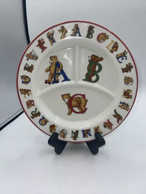 Tiffany & Co Alphabet Bear Childs Divided Dish Plate Set Gift Japan 1994