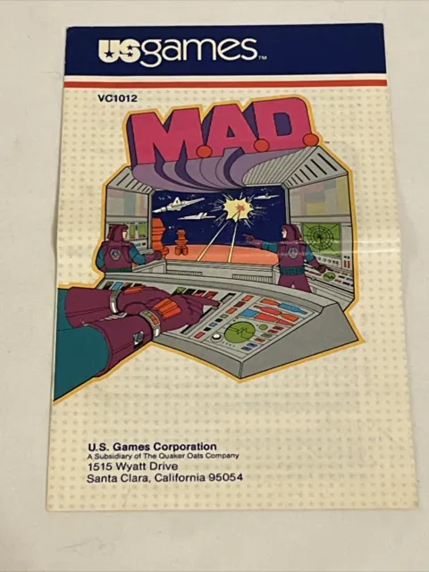 Atari 2600 M.A.D. Game Manual