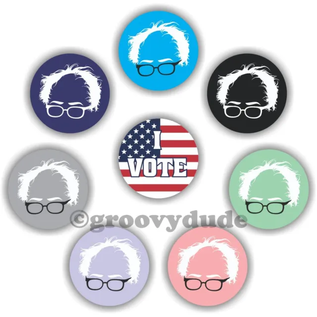 8 Bernie Sanders 2020 For President 1" Political Campaign Pin Pinback Button Lot