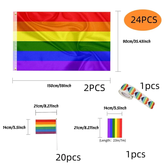 PHOGARY 6PCS LGBTQ Gay Pride Flag Cape Set, Including Rainbow Flag Headband Bracelets Sunglasses Bracelet for Festivals Pride Gay Pride Parade PHOGARY 6PCS LGBTQ Gay Pride Flag Cape Set, Including Rainbow Flag Headband Bracelets Sunglasses Bracelet for Festivals Pride Gay Pride Parade