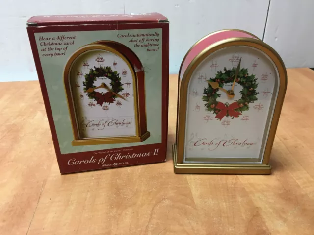 Carols of Christmas II Howard Miller CLOCK Musical Hourly Chime Mantel Tabletop