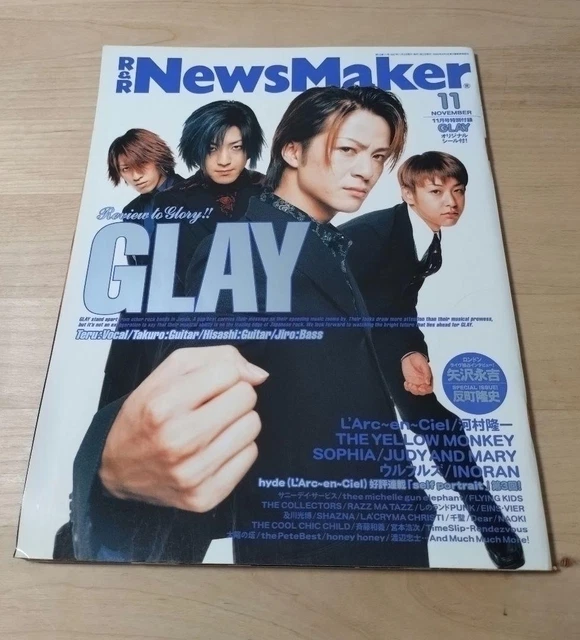 Rr Return Sticker GLAY COVER R&R NewsMaker Nov 1997 Magazine w/ Original Sticker Japan £ ...