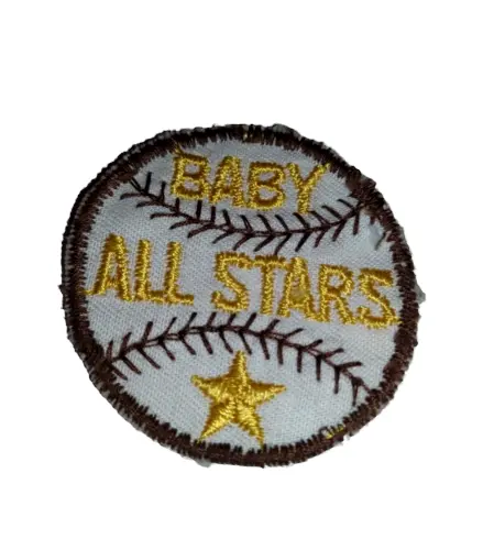 Vintage Retro Baby All Stars Baseball Embroidered Patch Shirt Hat Blanket 1 3/4"