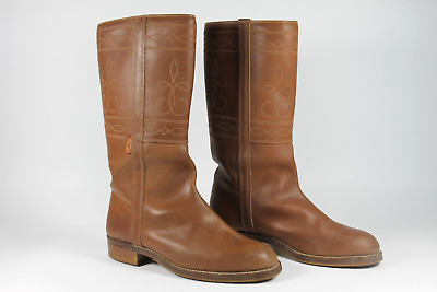 WOMEN'S Marc Marc AL GINOCCHIO A PUNTA NERO 100% Stivali cavallerizza in pelle UK5 EUR38 