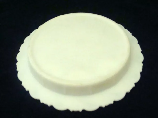 Imperial Glass White Milk Glass Round Candle Holder/Platter/Bowl/Dish/Centerpiec 3