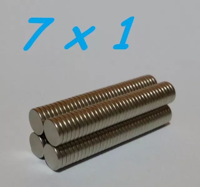 100 Magneti Neodimio 7X1 Mm Calamita Potente Fimo Ceramica Magnete Calamite