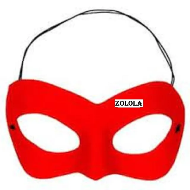 Máscara de ojos de cuero rojo premium Mardi Grass para disfraz de Halloween...