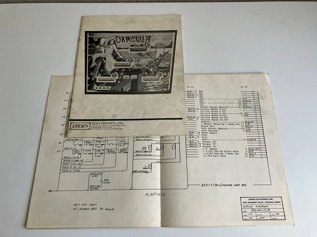 ORIGINAL DRACULA INSTRUCTION Manual & Wiring Diagram Schematics £15.77