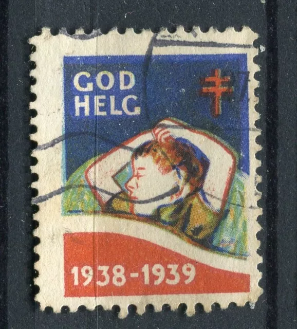 SWEDEN; 1938 early God Helg Christmas Charity Stamp fine used value