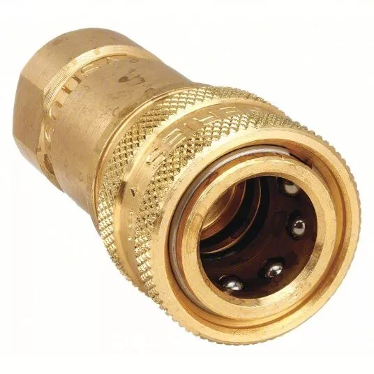PARKER Hydraulic Quick Connect Hose Coupling: 1/4 in Coupling Size  Brass BH2-60