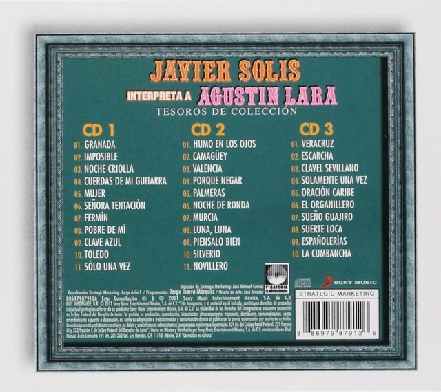 メキシコCD Solis, Javier Interpreta a Agustin Lara / Prisionero Del Mar  RMK82808,2463999 Sony /00110 Prisionero del mar by Javier Solís (Album, Bolero): Reviews