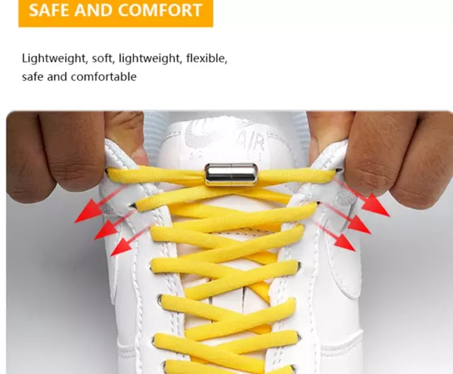 lacci elastici scarpe shoelace completi chiusura rapida metal clip free shipping