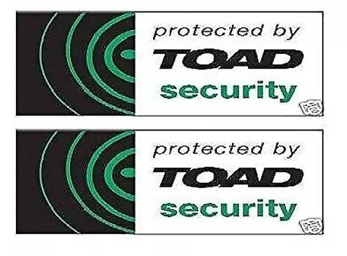 2x Toad AI606 Alarme Voiture Vitre Remplacement Autocollants Bonne Affaire