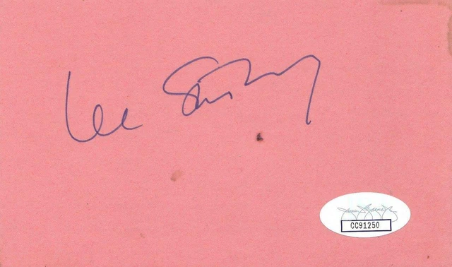 LEE STRASBERG d 1982 Signed 3x5 Index Card Actor/Godfather Part II JSA CC91250
