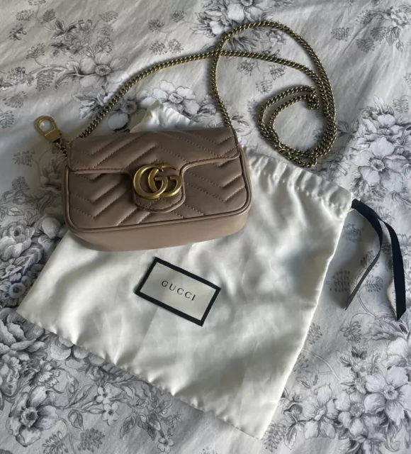 Gg marmont matelassé online mini bag dusty pink