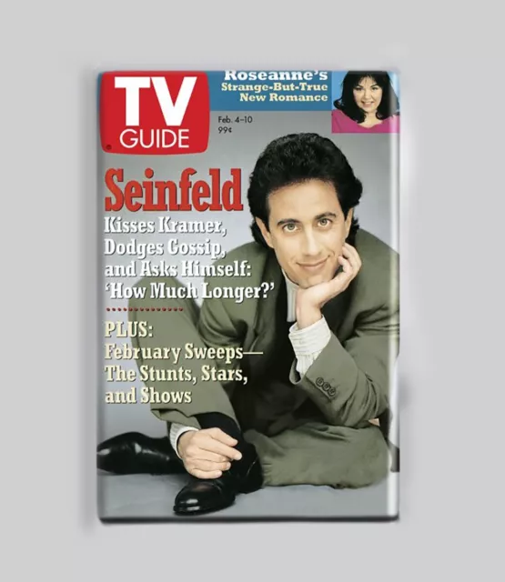 SEINFELD - RED / TV GUIDE - 2"x3" POSTER MAGNET (retro 90s show vintage comedy)