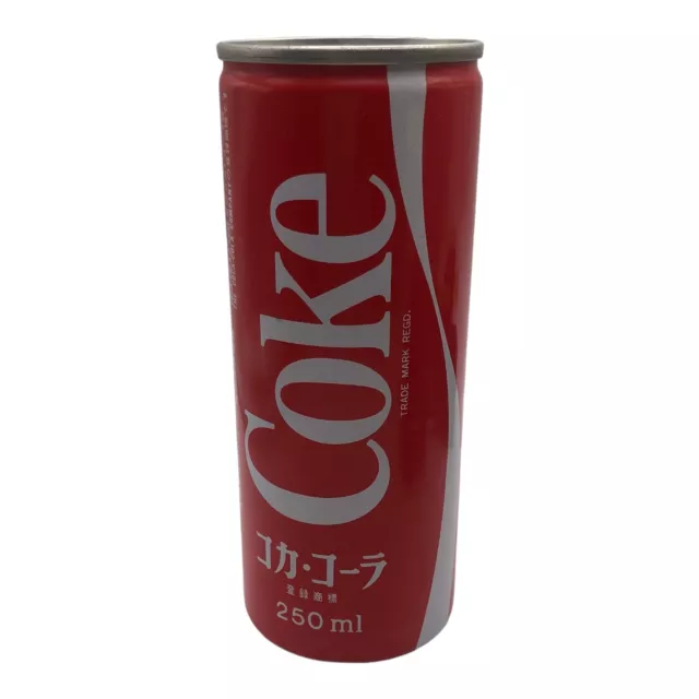 Japanese Coca Cola Coke 250ml Can Empty No Tab Dings on Bottom Empty Vintage