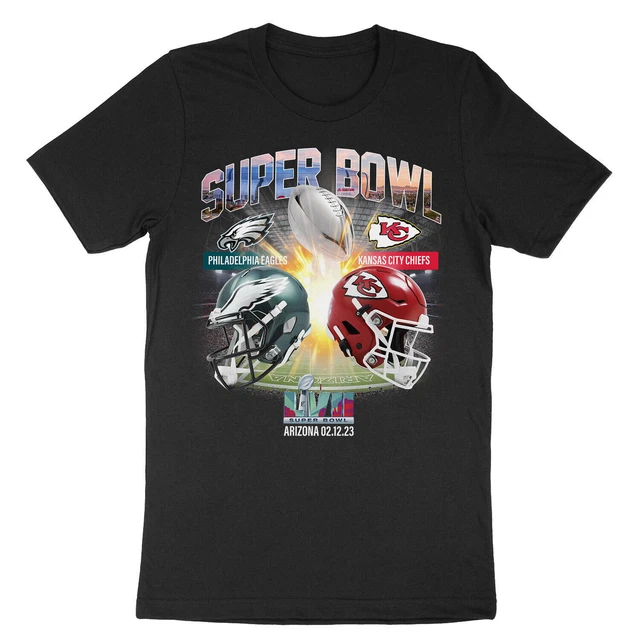 2023 Super Bowl LVII 57 Shirt Philadelphia Eagles VS Kansas City Chiefs T-Shirt