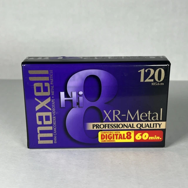 MAXELL XRMETAL HI8 120 Blank Camcorder Video Tape Professional Quality