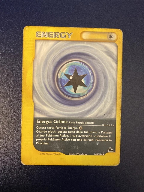 Pokemon Carte Old Non Commun No Holo Skyridge Ita 144/144 Énergie Cyclone