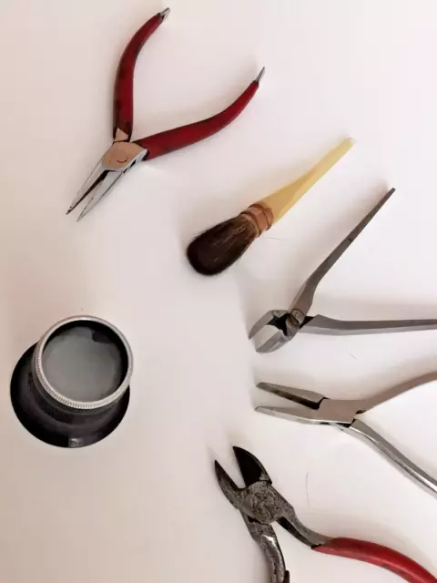 lot outils pinces à verre et de coupe pour travail du vitrail kit démarrage