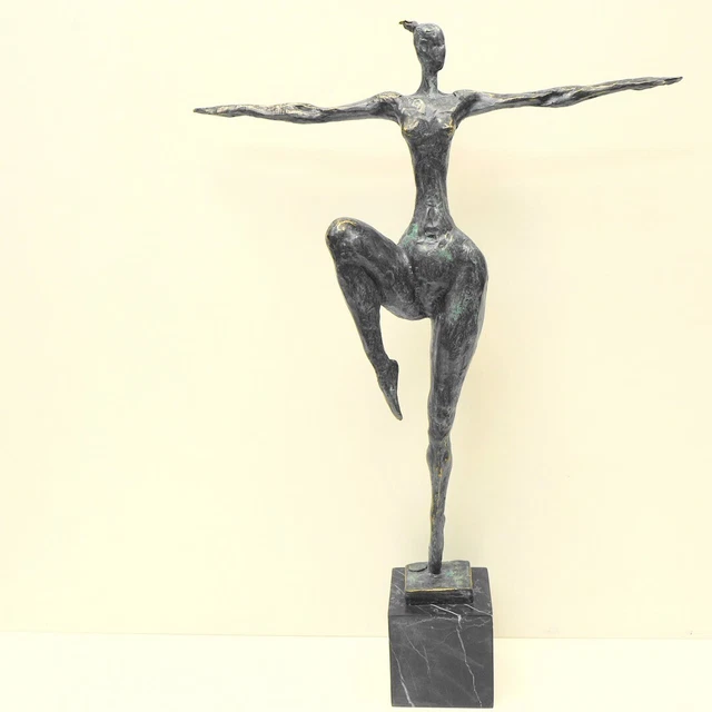 Estatua Bailarín Sexy Pin-up Moderno Estilo Bronce sólido Firmado