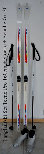 Langlaufski Set Tecno Pro 160 cm SNS Schuppen + Stöcke + Schuhe