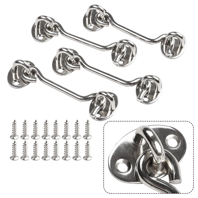 Boucle De Verrouillage En Acier Inoxydable Argenté – Pour Portes Coulissantes