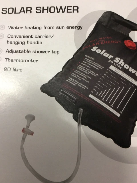 Portable Solar Shower Kit 20lt Hanging With Adjustable Shower Head