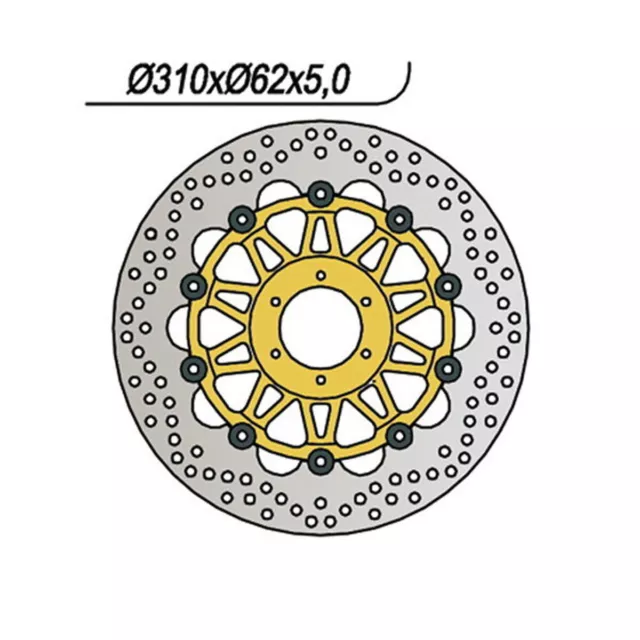 Disco Freno Dx-Sx Ng 751 For Honda 900 Cbr Rr Fireblade 1998-1999