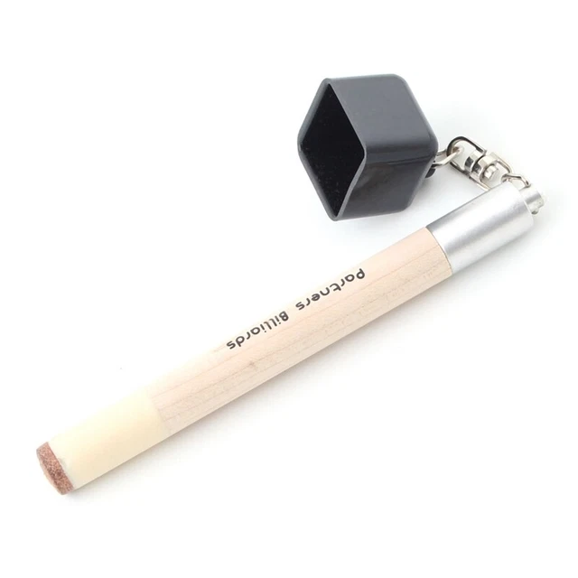 2 in 1 Tasche Kreide Halter Prep Stick Billard Snooker Pool Queue Tipp Pric2570