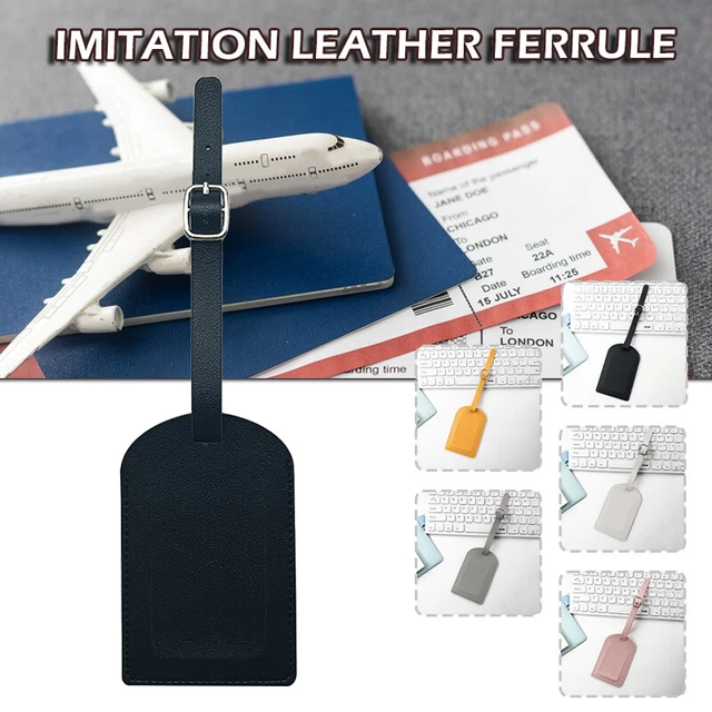 PU Leather Luggage Tags Suitcase ID Card Name Label Baggage Address Tag +d +d A 2