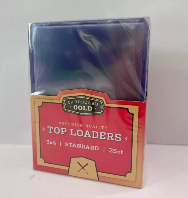 Cardboard Gold CBG 3x4 Toploaders- 35pt Standard Sized Sports Cards 25-Pack NEW