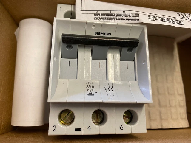 SIEMENS 5TE3 MAIN Switch On/Off Switch 63A 3-Pole Isolator £15.13 ...