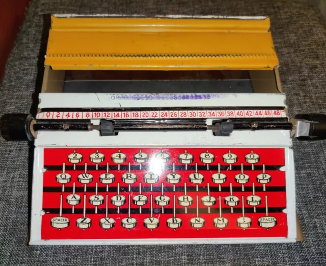 VTG Simplex Tin Toy Typewriter  No. 200 Litho w/ Original Box 3