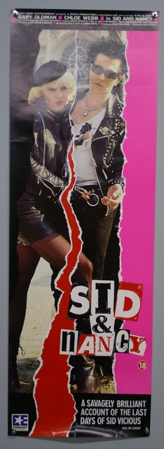 Sex Pistols Sid Vicious Poster Original Embassy VHS Promo Sid And Nancy 1986