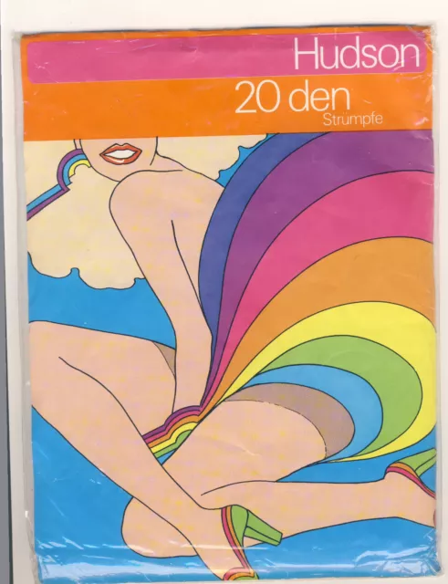 Calze in nylon anni 60 HUDSON taglia 9 1/2 -88 cm - nylon/calze in perle/calze da donna (68