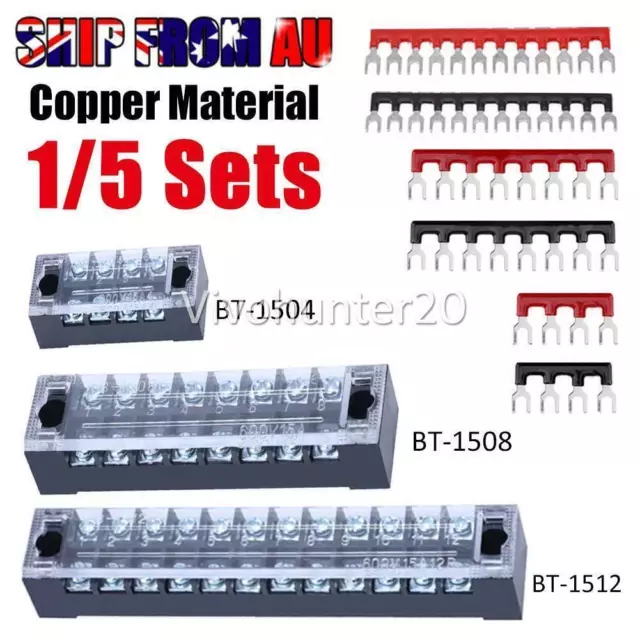 4-12 Positions 600V 15A Dual Row Screw Terminal Block Terminal Barrier Strip OZ