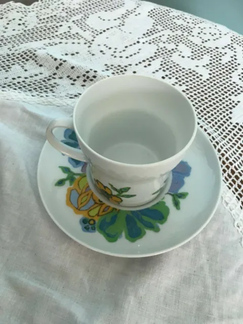 Noritake Mid-Century Modern Hula Younger Image Cup and Saucerl 1970's Vtg.