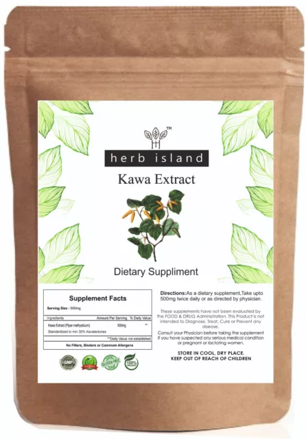 Kawa Racine Extrait 100% Pure & Haute Qualité Poudre Réduit Anxiété Gratuit Ship