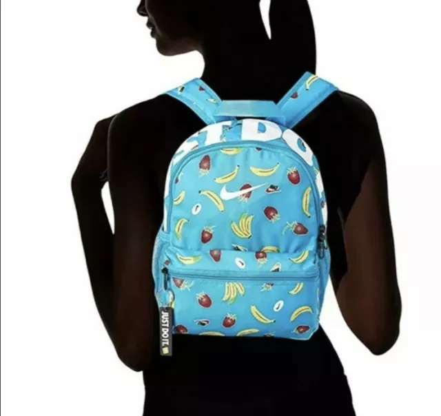 NIKE BRASILIA JDI Fruits Kids printed Backpack Blue/White CT5213