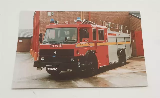 LFB Dodge Dual Pump Ladder, Fire Brigade Photo Postcard