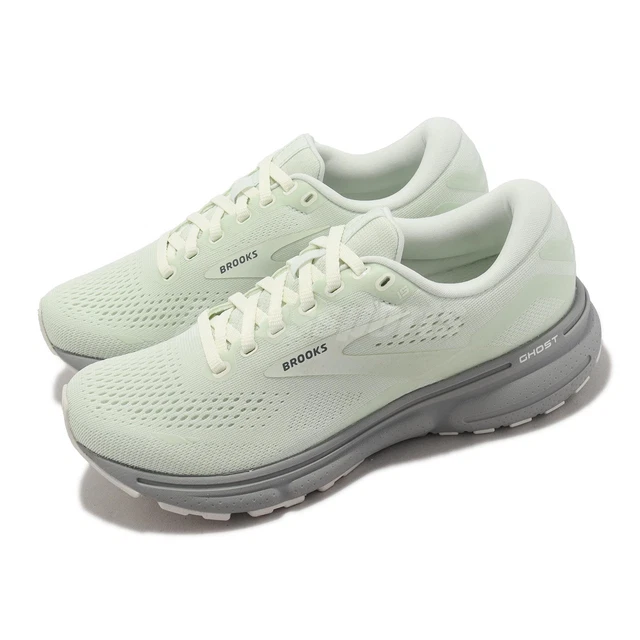 BROOKS GHOST 15 Green White Grey Women Runner Road Running Shoes