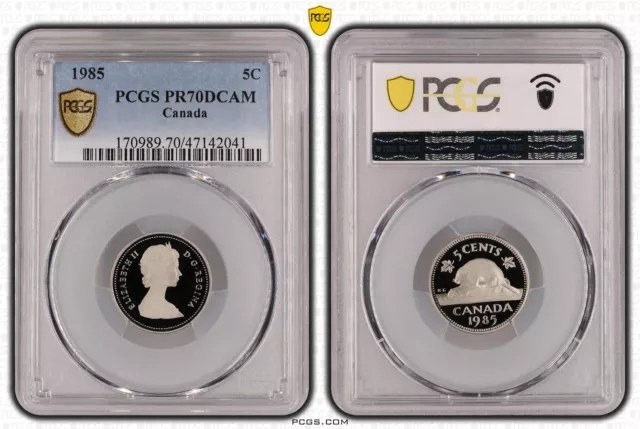 1985 Canada 5C PCGS - PR70DCAM - 041 D3-1675
